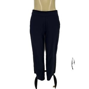Athleta Size 4 Women Gramercy Track Pants Navy Trouser Inseam 30” 16-23